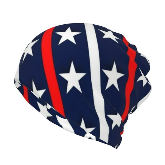 Hirioo Patriotic Star for Multifunction Beanie Hat for Men and Women Unisex for Winter Sports, Outdoor Activities, and Daily Wear