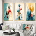 thumbnail image 1 of Designart "Shades of Retro Blue Circular Fusion II" Modern Geometric Framed Wall Art Set Of 3 - Blue Abstract Frame Gallery Wall Set For Home Decor, 1 of 6