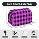 thumbnail image 5 of Disketp Purple Black Buffalo Plaid Estuche de Lápices de Doble Capa con Tapa Abatible y Cremallera, Organizador Escolar para Adolescentes y Adultos, 5 of 7