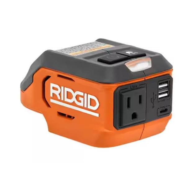 Inversor de corriente RIDGID R86097 18 V 175 W inalámbrico con luz LED