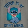 thumbnail image 2 of Junior's Lilo & Stitch My Spirit Animal Sweatshirt Gray Heather 2X Large, 2 of 4