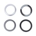 thumbnail image 1 of 4PCS Unisex Silicone Rings Fashion Gym Rings Simple Couple Rings (Camo Grey, Black, Dark Grey, Silver, Size 6), 1 of 4