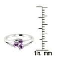 thumbnail image 2 of Sterling Silver with Natural Amethyst Three Stone Ring, 2 of 2