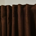 thumbnail image 5 of 3S Brother's Home Decorative Brown Curtains 100" Wide Extra Long Luxury Colors Linen Look Custom Made 5-25 Feet Made in Turkey Hang Back Tab & Rod Pocket Single Panel Home Décor (100"Wx252"L), 5 of 6