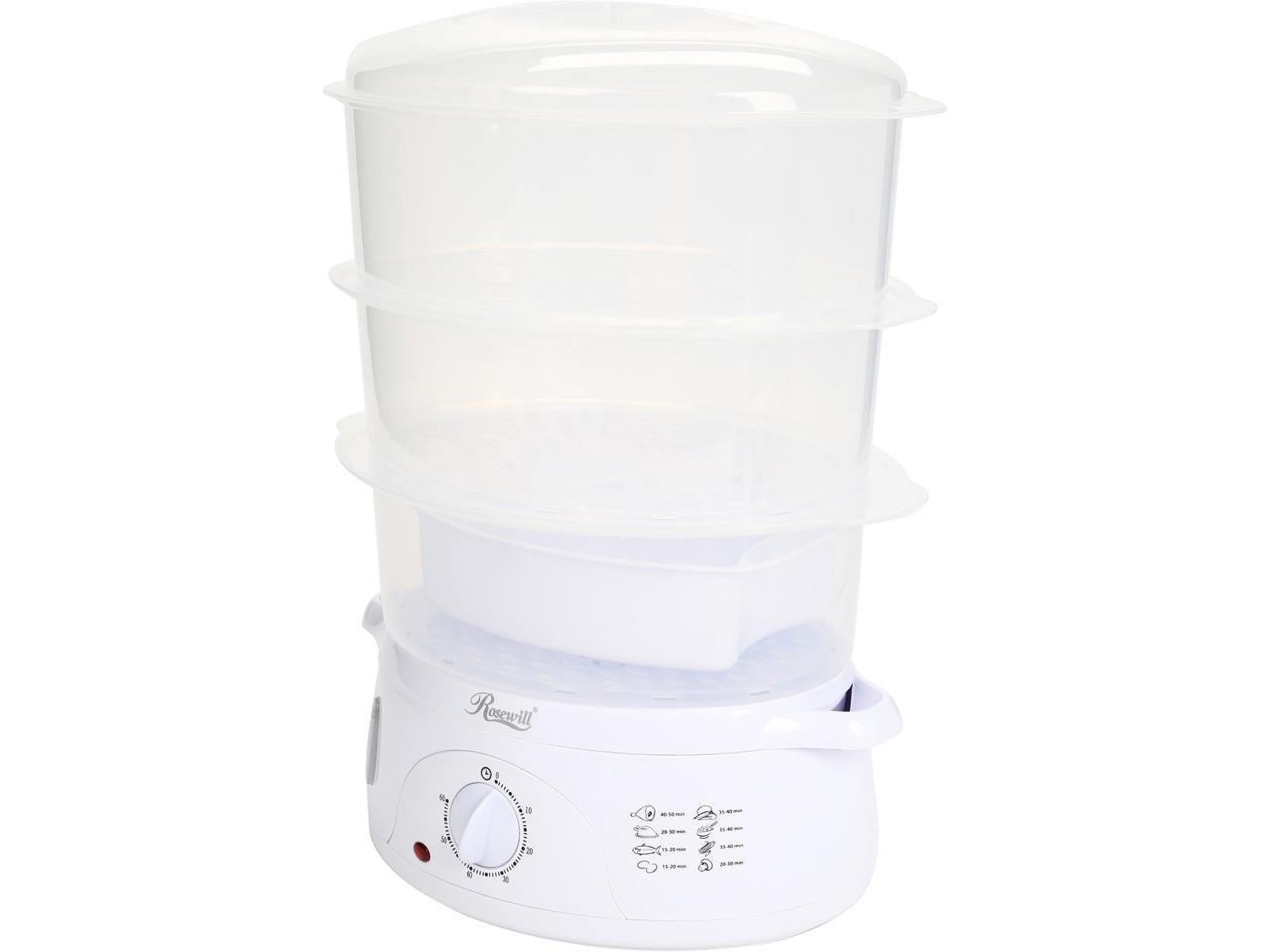 Rosewill Electric Food Steamer 9.5 Quart, Vegetable Steamer and Rice Cooker with BPA Free 3 Tier Stackable Baskets and Egg Holders RHST-15001 - image 4 of 5