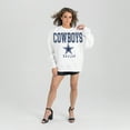 thumbnail image 2 of Women's Gameday Couture  White Dallas Cowboys  Sunday Drives Oversized Crewneck Pullover Sweatshirt, 2 of 7