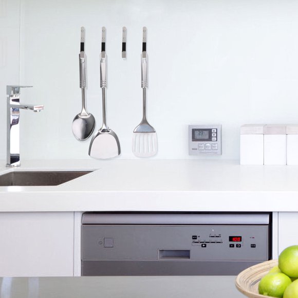 Moluckfu 2Pares De Para Pared De Acero Inoxidable Uso En Cocina Oficina O Taller