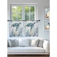 thumbnail image 4 of Sea Turtle Sheer Curtains 2 Panels Set Ocean Starfish Coral Seagrass Blue Nautical Lihgt Filtering Rod Pocket Voile Drape, Semi Sheer Window Curtains for Bedroom Living Room, 52"x54", 4 of 5