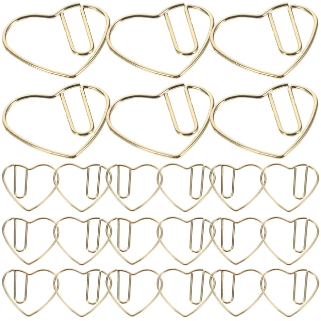unbranded 50Ud Clips De Papel Con En Metal Dorado Para Organizar Documentos Y Notas