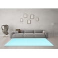 thumbnail image 3 of Ahgly Company Indoor Round Solid Light Blue Modern Area Rugs, 3' Round, 3 of 4