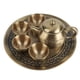 thumbnail image 4 of Juego de tetera de 6 uds., diseño de orquídeas de latón, delicado juego de tazas de té Vintage para sala de estar y oficina, 4 of 5