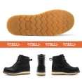 thumbnail image 3 of SAFETY LOONG Moc Toe Work Boots for Men Steel Toe Comfortable Full Grain Leather Non Slip Wedge Outsole Construction 6" Workboots Black 11.5, 3 of 8