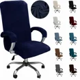 thumbnail image 2 of Fundas para sillas De ordenador De oficina Protector para sillón negro azul alta calidad Housse De Chaise incluye reposabrazos Velet fundas para sillas para jugadores, 2 of 5