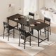thumbnail image 5 of QinaQin Juego de comedor alto para 2 personas con 2 bancos tapizados y respaldo suave, set de 3 piezas para cocina o comedor pequeño, 5 of 9