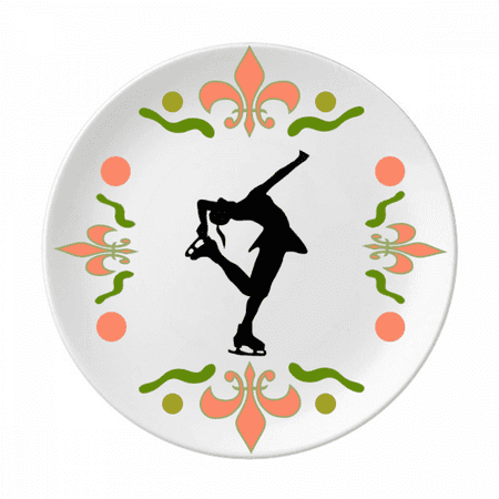 

Outline Sport Female Dance Skating Flower Ceramics Plate Tableware Dinner Dish