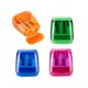 thumbnail image 1 of Plastic Color Transparent Pencil Sharpener Geometric Double Hole Sketch Pencil Sharpener Manual Pencil Sharpener, 1 of 5