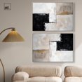thumbnail image 3 of Art Remedy Contemporary Art Canvas, 36" x 24", Silver Frame, Black Dust and White Ash II Set, 3 of 5