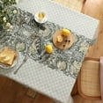 thumbnail image 4 of Rectangle Tablecloth Linen Polyester Fabric Decorative Rectangle Floral Printed Pattern Geometry Design Table Cover for Kitchen Dining Tabletop 54" x 72", 4 of 6