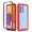 Red, variant on SaniMore for Samsung Galaxy A72 Case, Rugged PC Back & TPU Bumpers Two-Layer Structure Transparent Cover with PET Screen Protector Shockproof Protective Shell for Samsung A72, Black