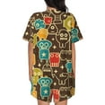 thumbnail image 3 of Picia Robot and Monsters Pajamas Sets for Women Soft Short-Sleeved Pjs with Lounge Shorts Two Piece Sleepwear-XX-Large, 3 of 9