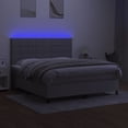 thumbnail image 5 of vidaXL Box Spring Bed with Mattress&LED Light Gray 72"x83.9" California King Fabric, 5 of 6