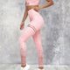 thumbnail image 2 of Impresión de pantalones de cintura alta ejecutando ejercicio ejercicio ejercicio fitness yoga deportes leggings adelgazamiento casual tobillo longitud pantalones rosa l Vogacara AP004582-07, 2 of 7