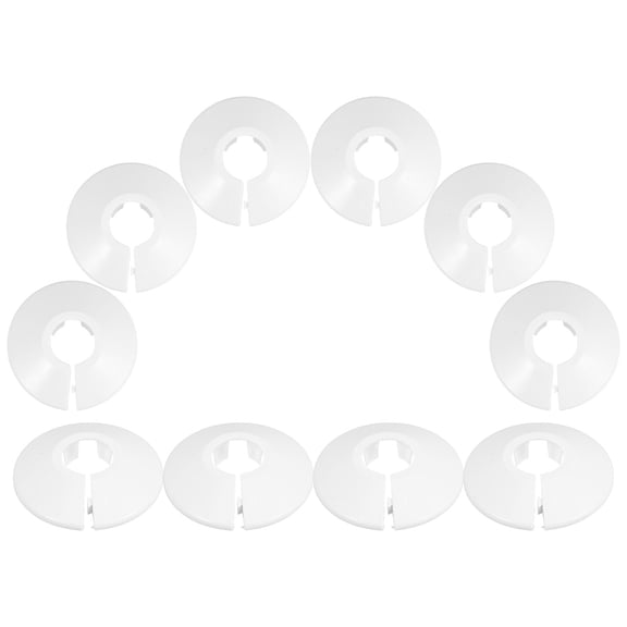 FRCOLOR 10 Pcs Pipe Decorative Ring 6.70X6.70X1.40CM White