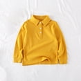 thumbnail image 2 of Miluxas Girls' School Uniform Long Sleeve Polo Shirt , Button Closure, Comfortable & Breathable Fabric, 2 of 5