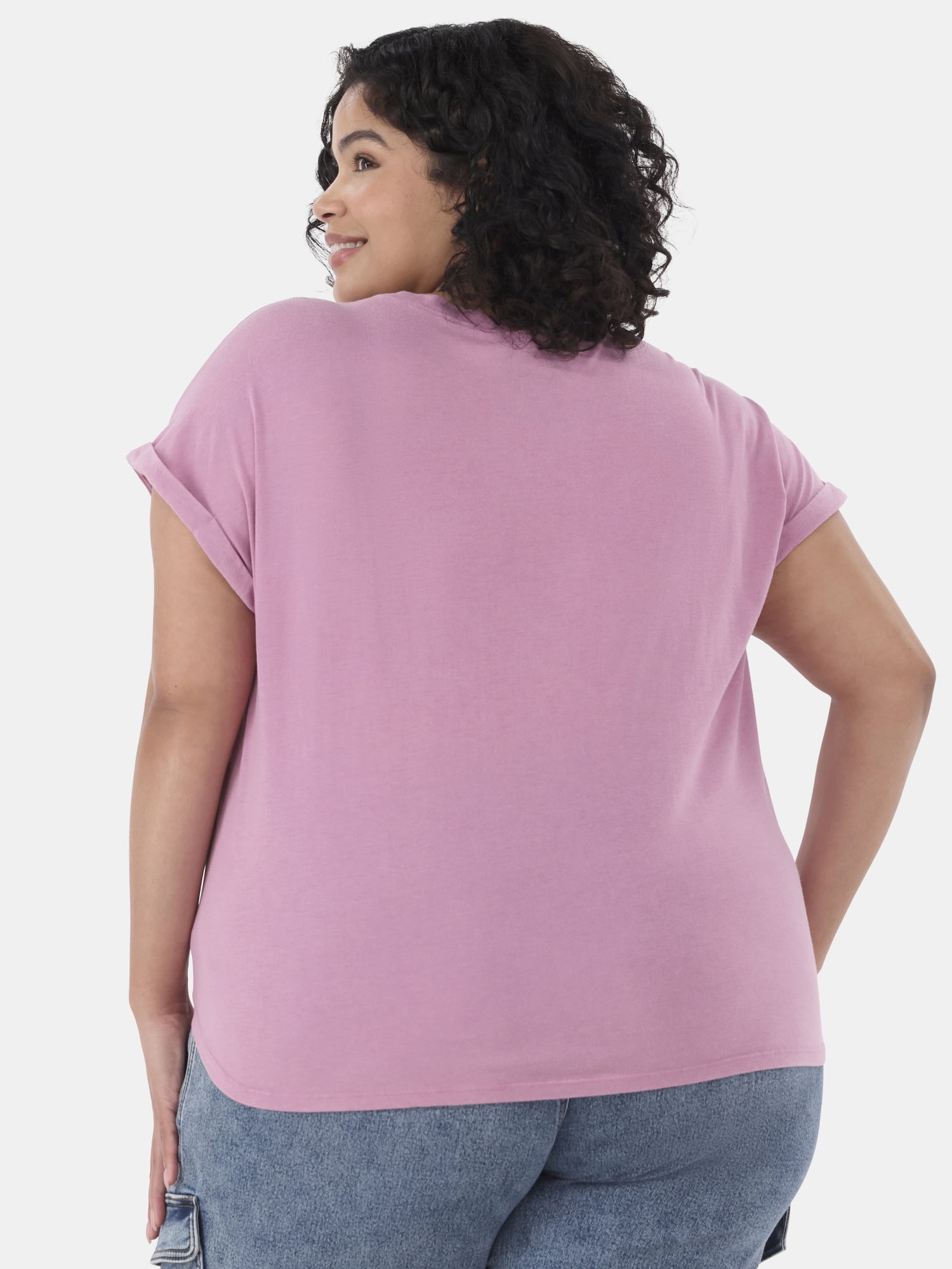 Terra & Sky Women's Plus Size Queen Graphic Band Tee with Short Sleeves, Sizes 0X-5X
