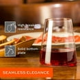 thumbnail image 3 of Stölzle Lausitz Power Stemless Red Wine Glass Set, 17.2 Oz - Set of 4 Lead-Free Crystal Glasses, Dishwasher Safe, Wide Bowls for Rich Aroma - Modern Stemless Design for Chianti & Montepulciano, 3 of 7