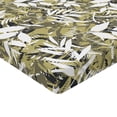 thumbnail image 4 of Ambesonne Leafy Design Fitted Sheet, Modern Leaves Exotic, Twin XL Size, White Pale Olive Green, 4 of 5
