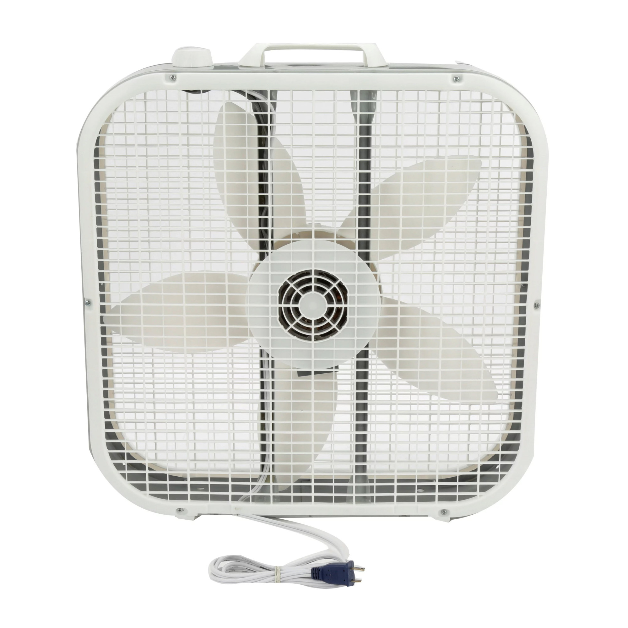 Lasko 20" Classic Box Fan with Weather-Resistant Motor, 3 Speeds, 22.5" H, White, B20200, New - image 4 of 6
