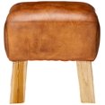 thumbnail image 2 of Bare Decor Gorgie Accent Stool in Brown Genuine Leather, Small, 2 of 2