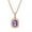 Purple, variant on Dvkptbk Ionic Bracelet Multicolor Necklace Color Zircon Full Diamond, Adjuster for Crystal Necklace (Platinum Rectangle) Jewelry