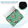 thumbnail image 2 of FORMRS 13-13.3 inch Laptop Sleeve Case Soft Carrying Quilted Computer Bag Cover, Green American Footballs, 2 of 7