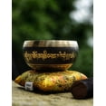thumbnail image 4 of Tibetan Singing Bowl Set 4" - Easy To Play Authentic Handmade For Meditation Sound 7 Chakra Healing By Himalayan Bazaar (Black & Yellow), 4 of 8