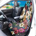 thumbnail image 2 of XYZCANDO Vibrant Floral Car Seat Towel Cover - Waterproof Sweatproof Seat Protector - Universal Fit for Cars, Trucks, SUVs & Sedans, 2 of 6