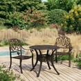 thumbnail image 2 of vidaXL Bistro Set Patio Table and Chair Bistro Table Outdoor Cast Aluminum, 2 of 51