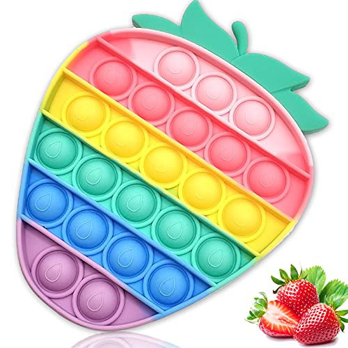 Silicone Rainbow Ice Cream Fidget Popper & Cykapu Fruit Poppet Fidget Toy Pack 