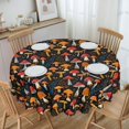 thumbnail image 4 of Tablecloth Mushroom Boho Vintage Round 60 x 60 Inch Table Cover Polyester Stain and Wrinkle Resistant Table Cloth for Kitchen Dining Coffee Party, 4 of 5