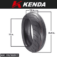 thumbnail image 5 of Kenda KM1 Sport Touring Rear Tire 190/50ZR17 73W TL 190/50-17 w/ Keychain, 5 of 7