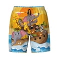 thumbnail image 4 of Lsque Mens Swim Trunks Animals on Noah's Ark1 Pattern - Bathing Suit Compression Liner - Beach Swim Shorts Swimwear - (S-3XL) - Stretch Quick Dry -Large, 4 of 9