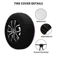 thumbnail image 2 of Naloa Closeup Honeybee on Flower PVC Leather Spare Tire Wheel Cover Spare Tire Cover, for Car Truck SUV Camper Trailer Universal Fit(14-17in)-14 inch, 2 of 6