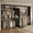 Black, variant on iSunirm 120" Large Closet System with Drawers and Doors, 10FT Heavy Duty Closet Organizer System with Hanging Rods and Shelf Towers, Walk-in Closet for Bedroom, 1300+ LBS Weight Capacity, White