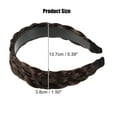 thumbnail image 2 of Unique Bargains 1 Pcs 1.5 Inch Wide Synthetic Hair Braided Headband Hair Hoop for Women and women Light Brown, 2 of 7