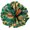 DARK GREEN/GOLD, variant on 2-Color Holographic Mix Youth Cheer Pom - Maroon/Silver