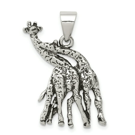 - 925 Sterling Silver Giraffes Pendant Charm Necklace Animal Giraffe Gifts For Women For Her