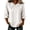 White, variant on Women's Solid Color Crew Neck Loose Fit Thin Blouse, Asymmetric Front with Frog Button Closure, Half Sleeve Shirt for Summer Daily Outfits, Flattering and Lightweight Blue L