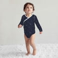 thumbnail image 4 of Xecao Copper-Gold Gloss Outline Lily Flower Print Baby unisex-baby Cotton Long-sleeve Bodysuits-2 Years, 4 of 6