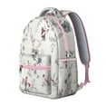 thumbnail image 2 of Artistic Floral Print Students’s Backpack Lightweight and Adjustable Strap School Bag with Romantic Rose and Peony Pattern, 2 of 5
